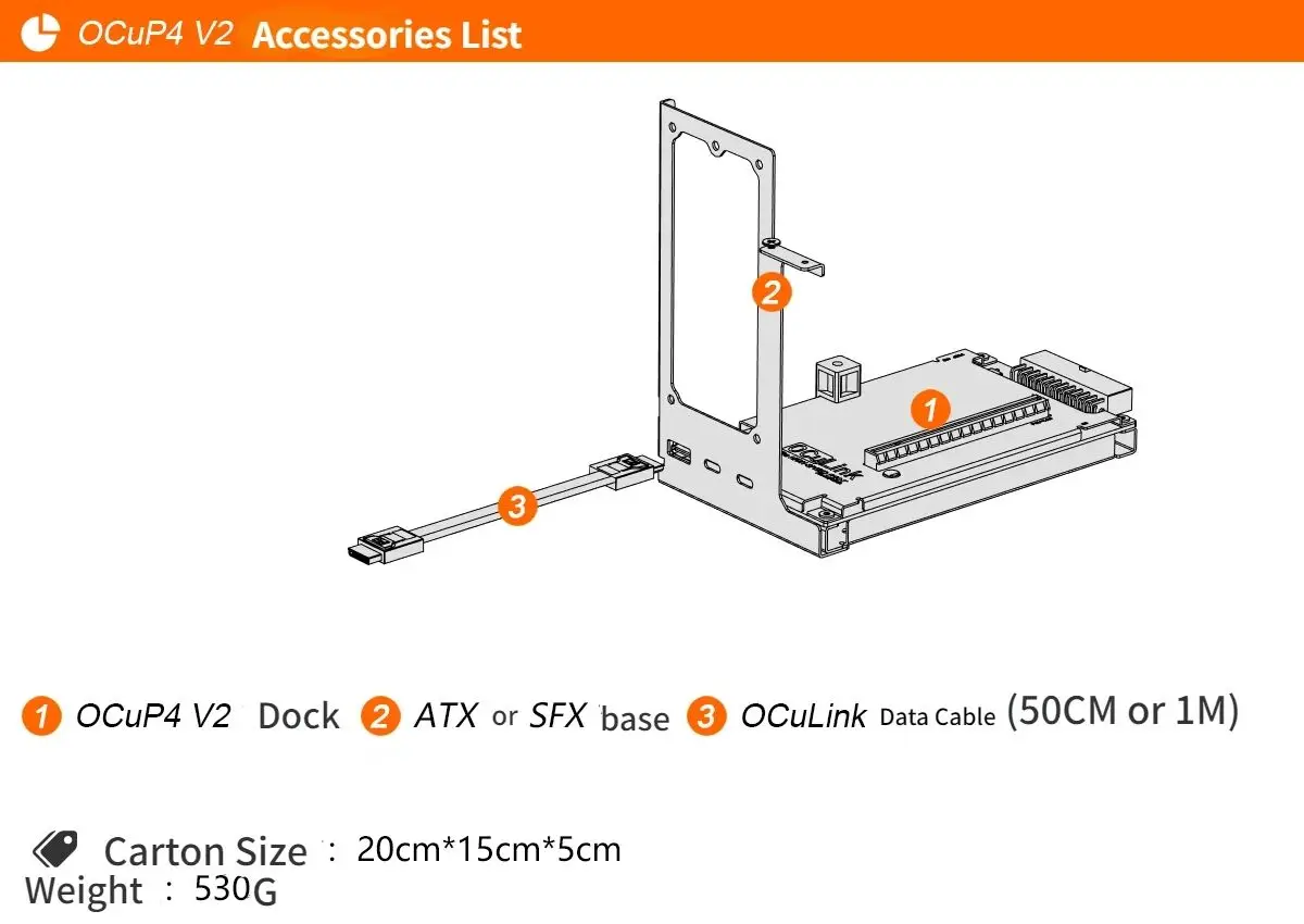 OCuP4V2 OCuLink GPU Dock met R - Oculink Egpu Mini Pc recensie en prijs
